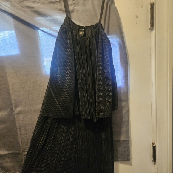 NWOT 20 BOOHOO PLISSE WIDE LEG JUMPSUIT BLACK - Picture 4 of 6